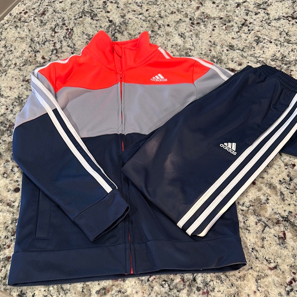 Adidas Kids Matching Set - Navy, Gray, and Red